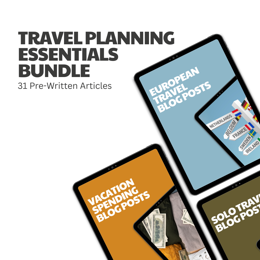 Travel Planning Essentials Bundle – 31 Pre-Written Articles